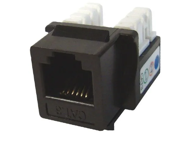 CAT3 Keystone Jack, U-Style Ethernet Data Jack