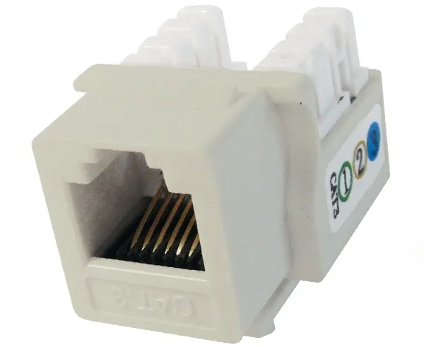 CAT3 Keystone Jack, U-Style Ethernet Data Jack