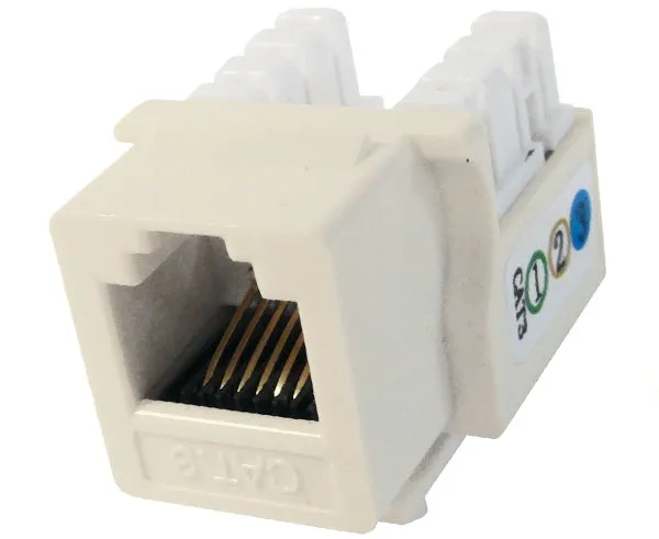 CAT3 Keystone Jack, U-Style Ethernet Data Jack