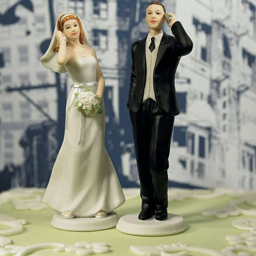 Cell Phone Groom Wedding Cake Topper