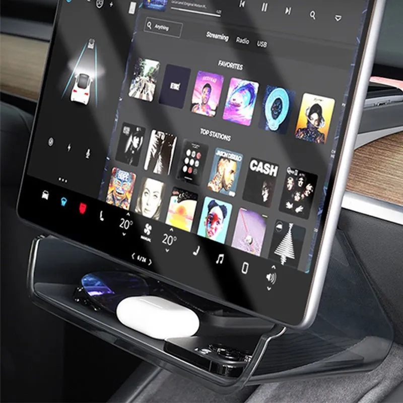 Center Console Organizer Under Screen Storage for Tesla Model 3 & Model Y