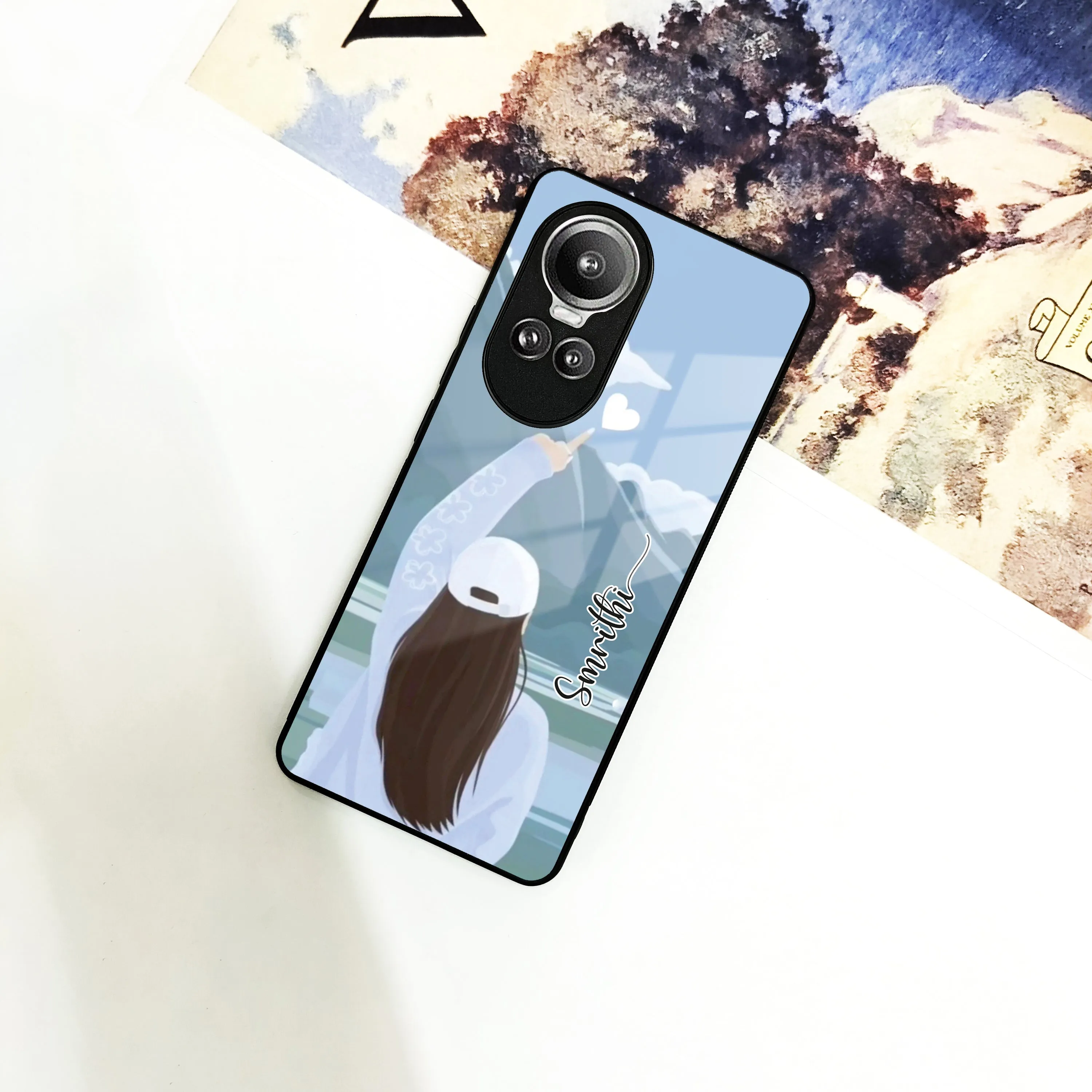 Chasing Dreams Customized Glass Case Cover For Oppo