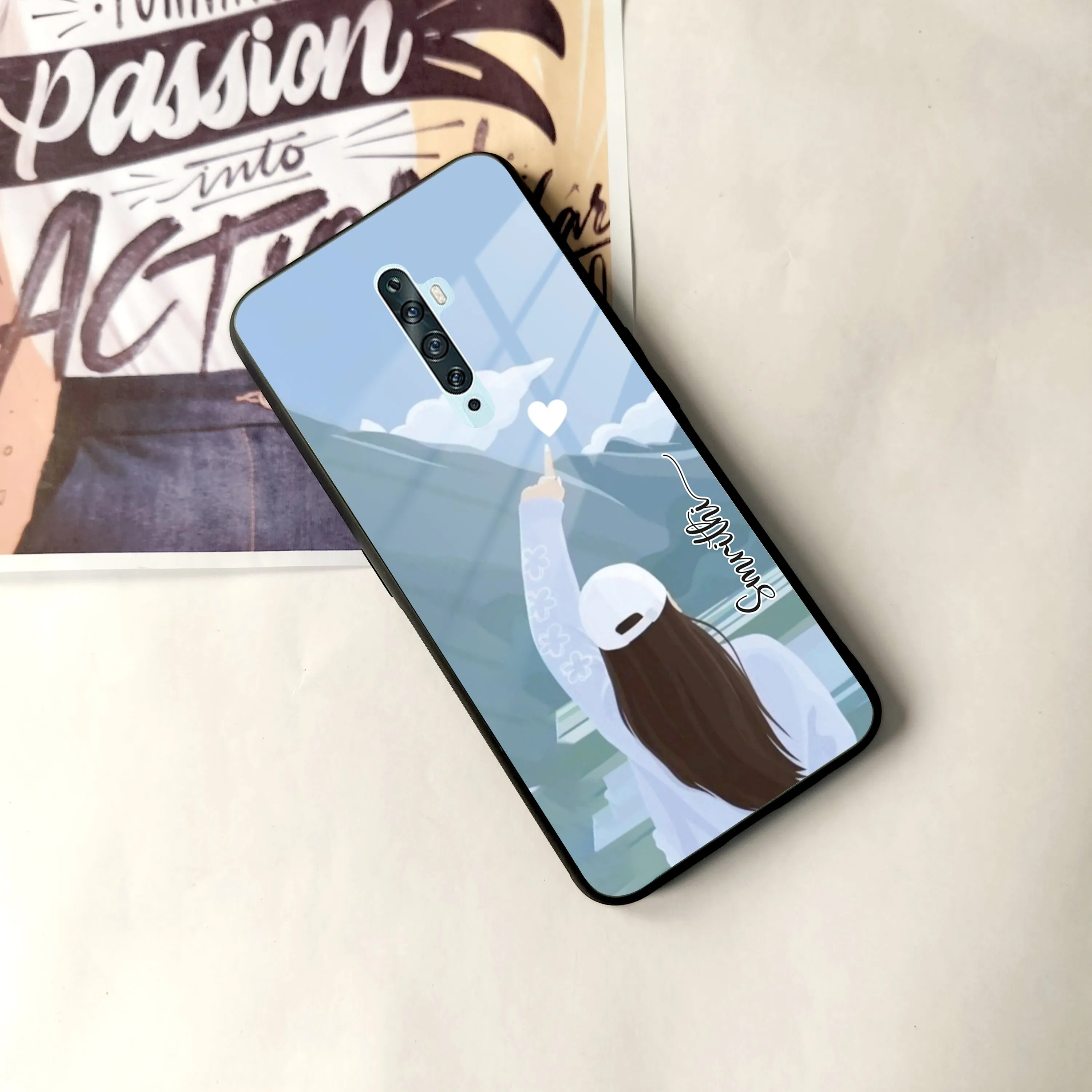 Chasing Dreams Customized Glass Case Cover For Oppo