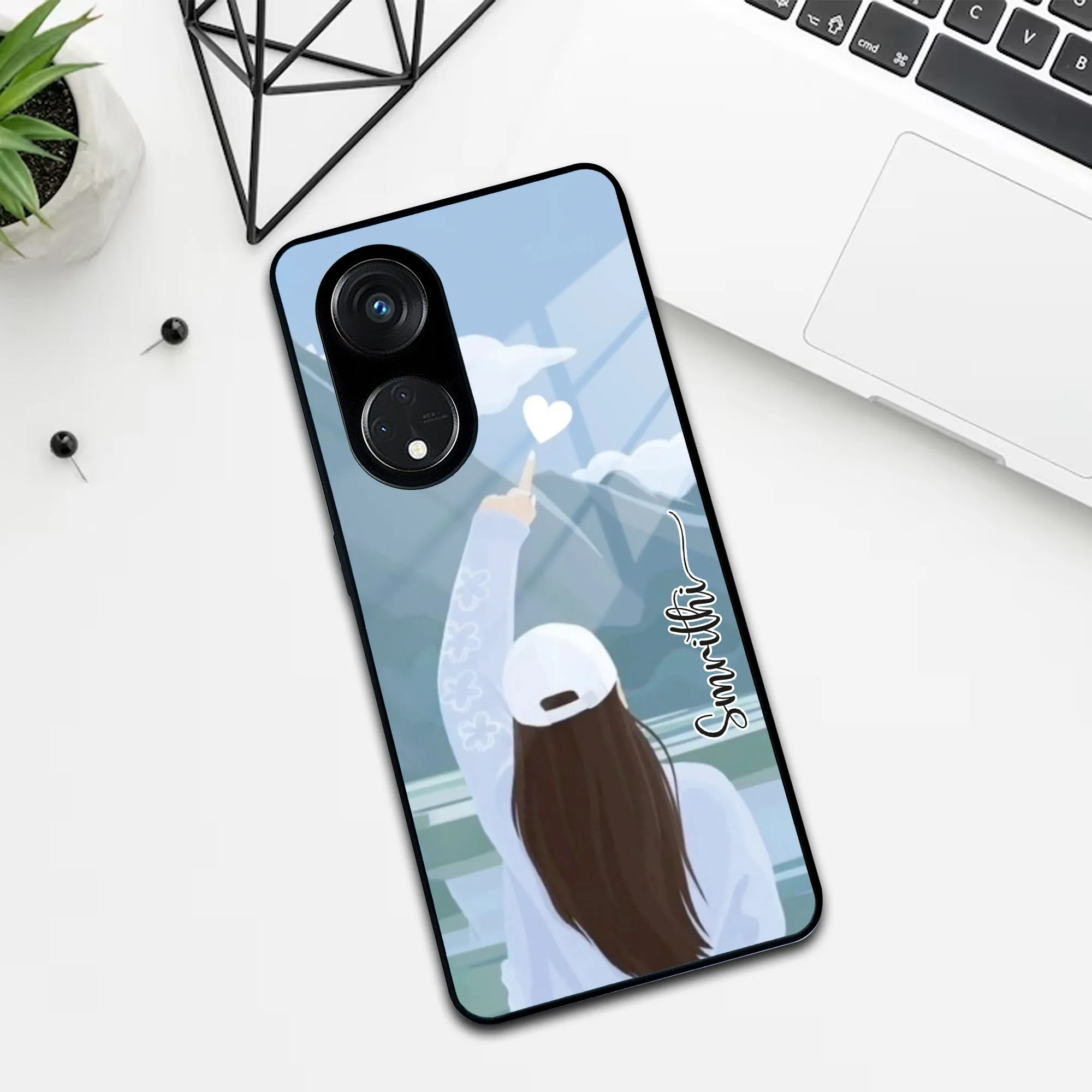 Chasing Dreams Customized Glass Case Cover For Oppo