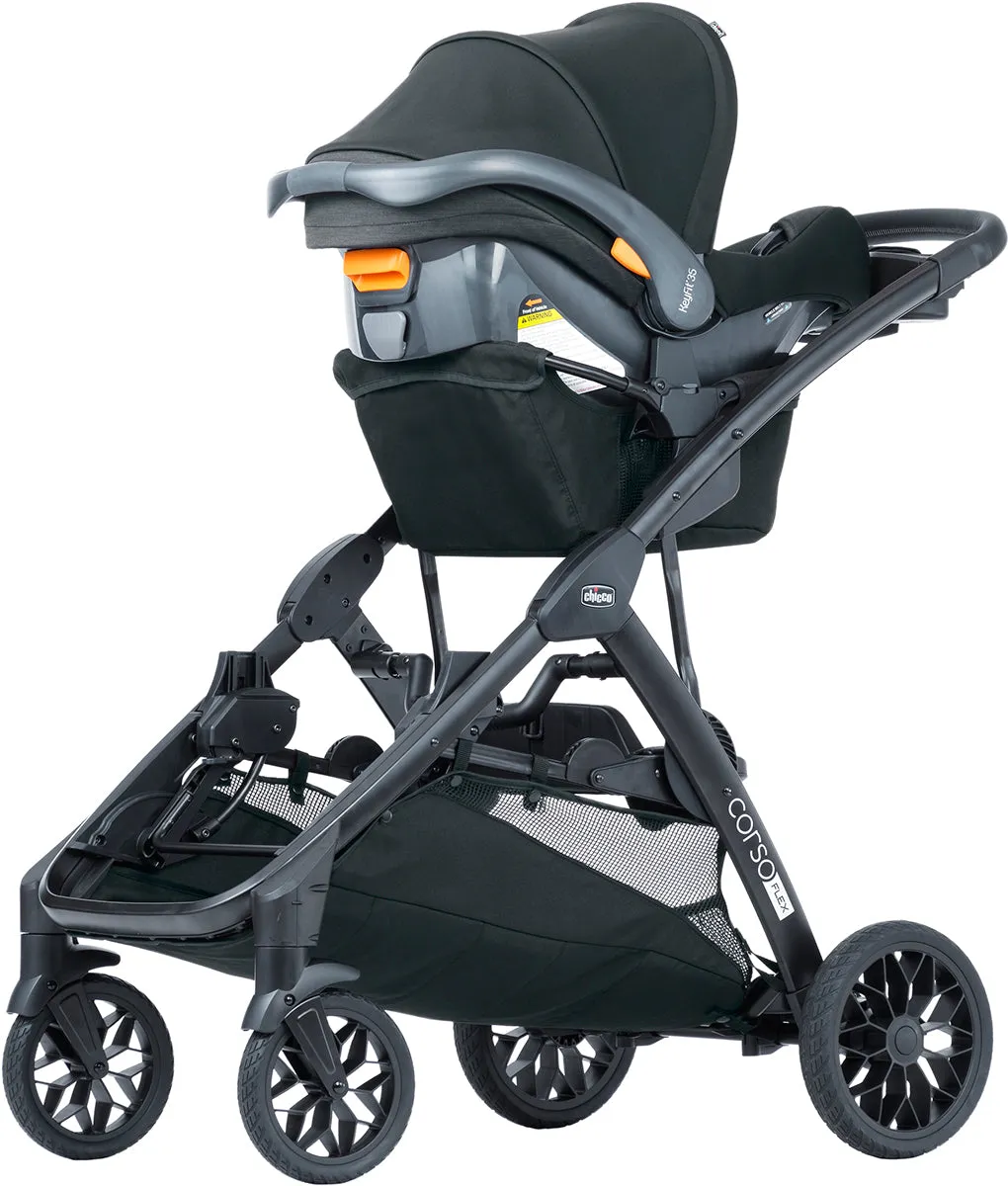 Chicco Corso Flex Single to Double Travel System Bundle - Legend