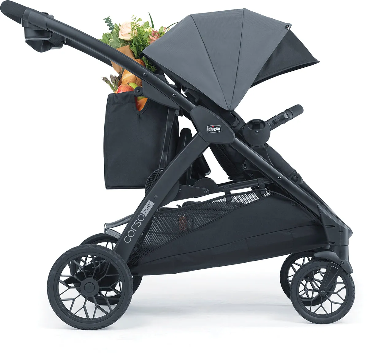 Chicco Corso Flex Single to Double Travel System Bundle - Legend