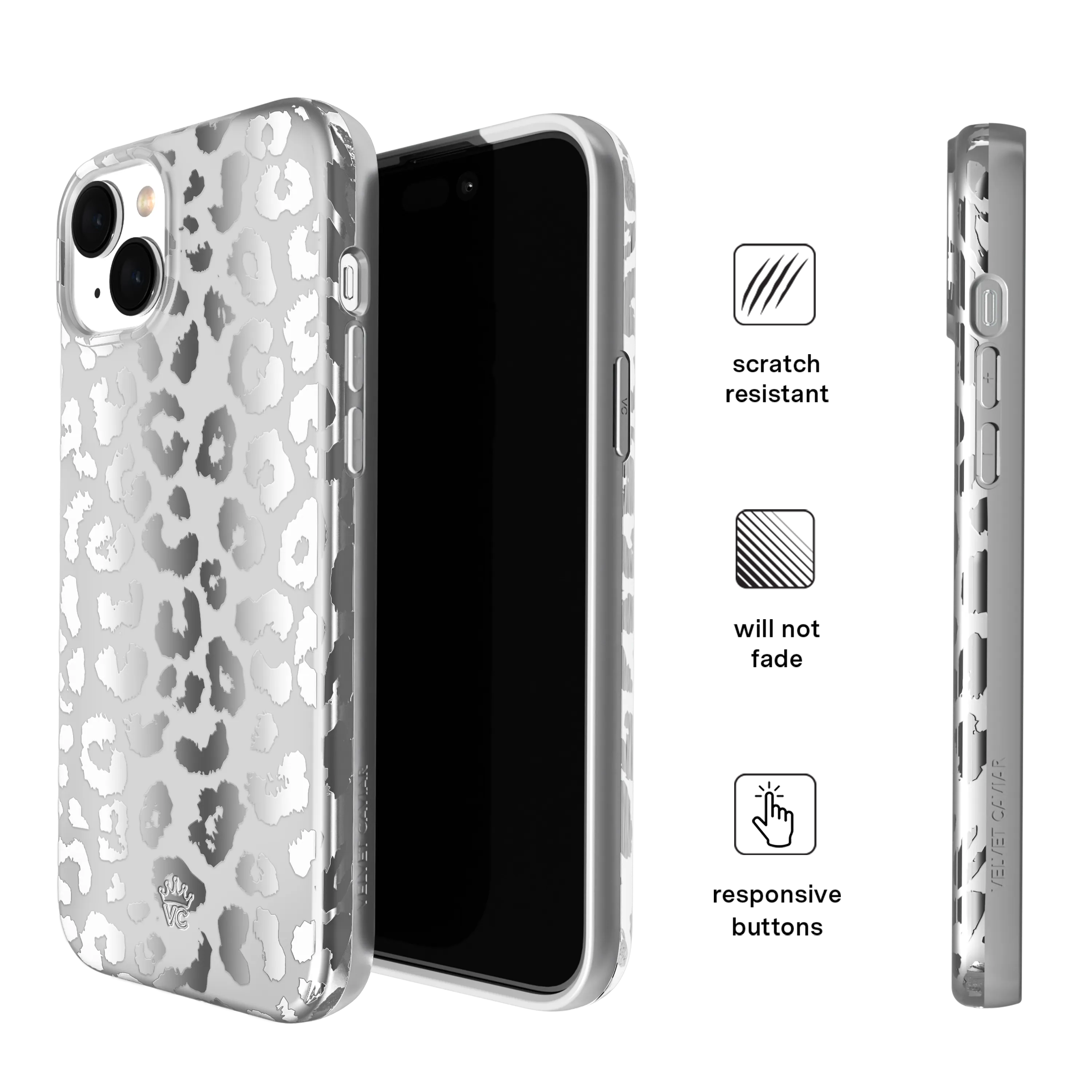 Chrome Leopard iPhone Case