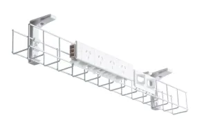 CMS Cable Management Basket Single Metal Tray Includes 4 Power 2 Data [1250W x 105H]