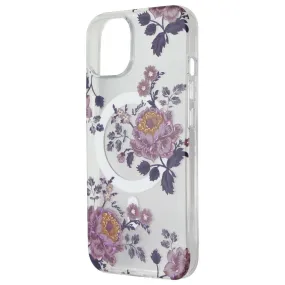 Coach Protective Case for MagSafe for iPhone 14 - Moody Floral/Purple/Clear