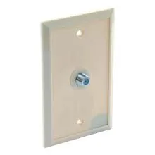 Coaxial Cable Wall Outlet – Single – Ivory