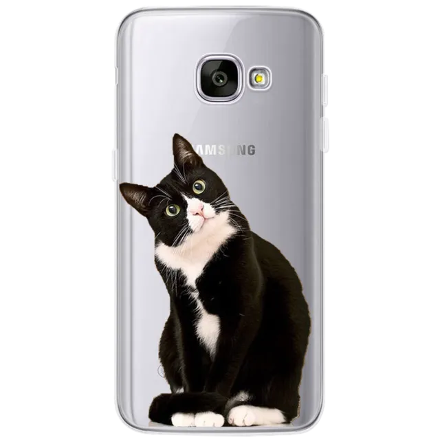 Coque For Samsung Galaxy S4 S5 S6 S7 Edge S8 Plus A3 A5 2016 2015 2017 prime J1 J2 J3 J5 J7 Case TPU Silicon Cover Cat Fundas