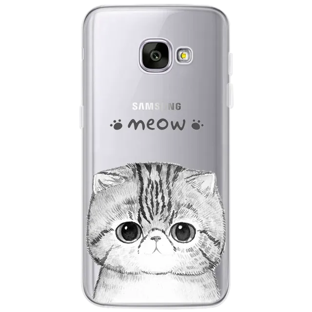 Coque For Samsung Galaxy S4 S5 S6 S7 Edge S8 Plus A3 A5 2016 2015 2017 prime J1 J2 J3 J5 J7 Case TPU Silicon Cover Cat Fundas