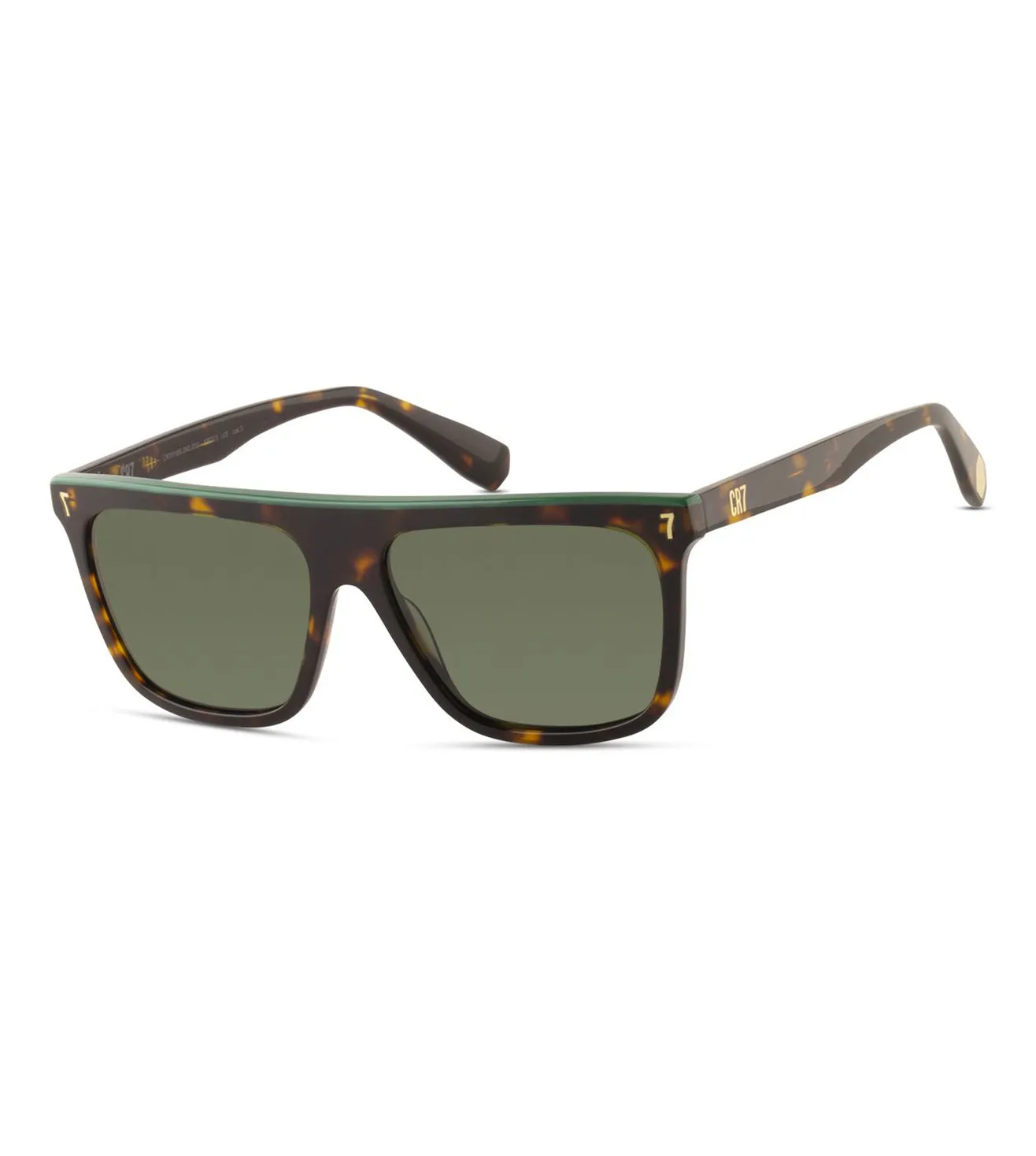 CR7 Unisex Green Square Sunglasses