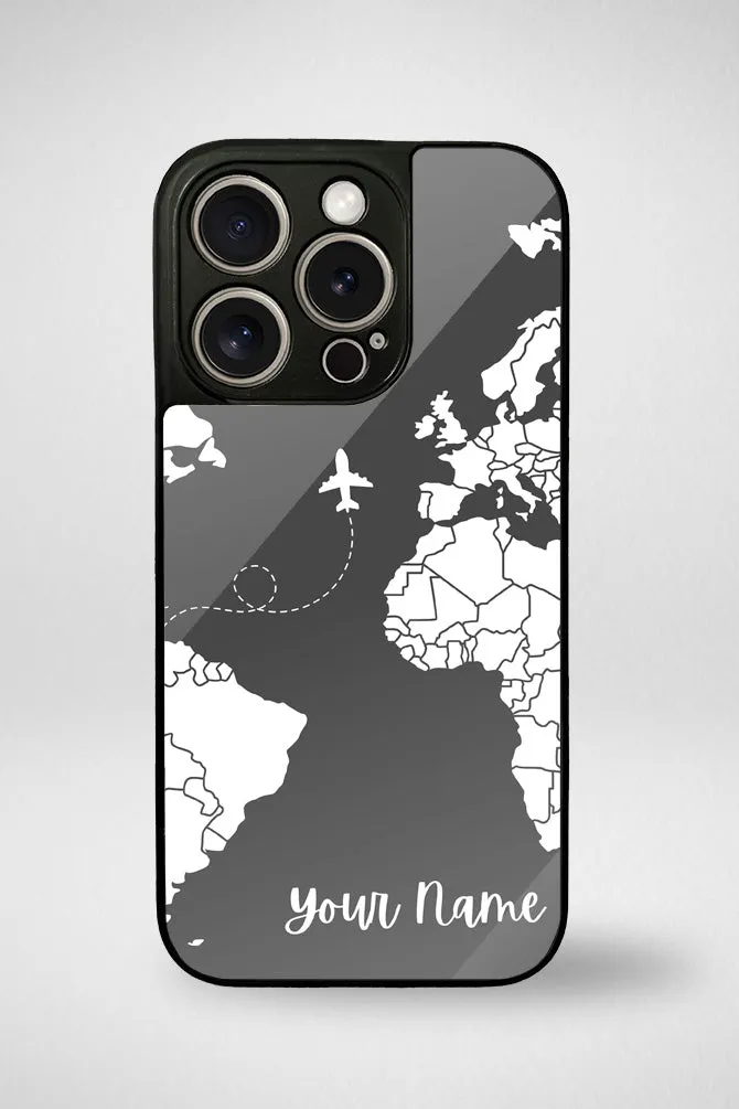 Customize World Map Glass Mobile Case - iPhone, Samsung & OnePlus