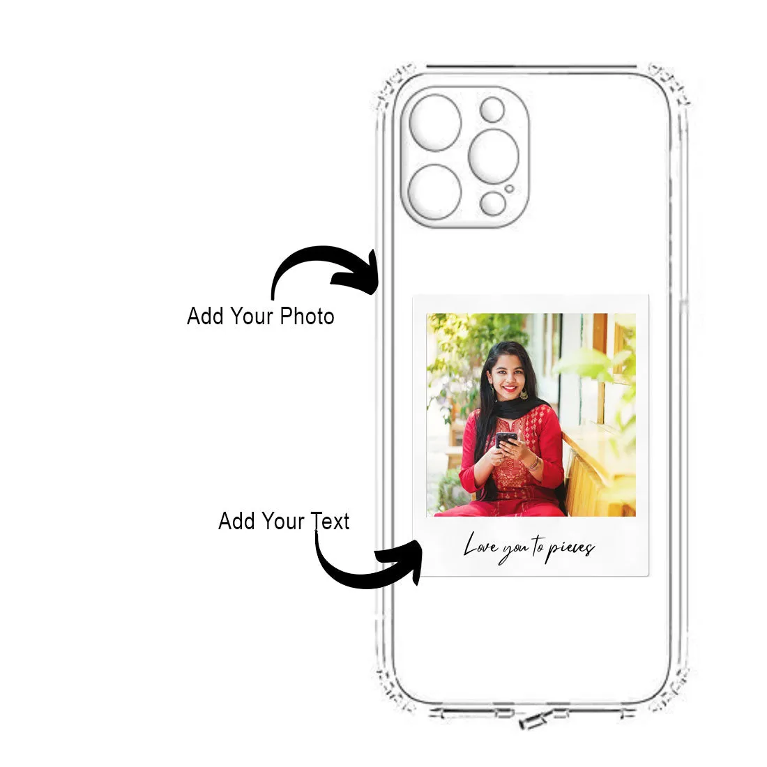 Customized Case for IPhone 11 Pro Max with Photo Transparent Cases with a Camera Protection