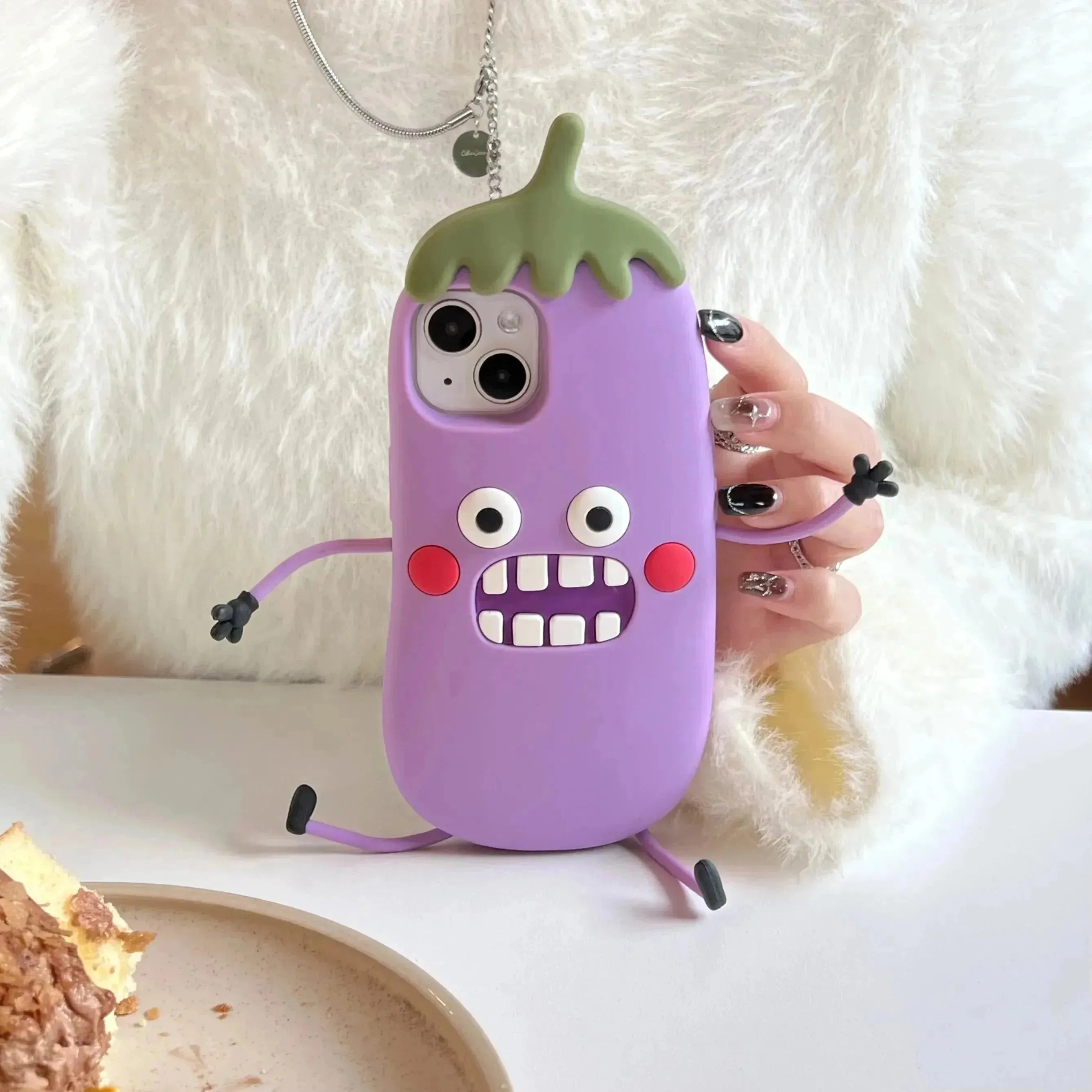 Cute 3D Eggplant Phone Case (For iPhones)