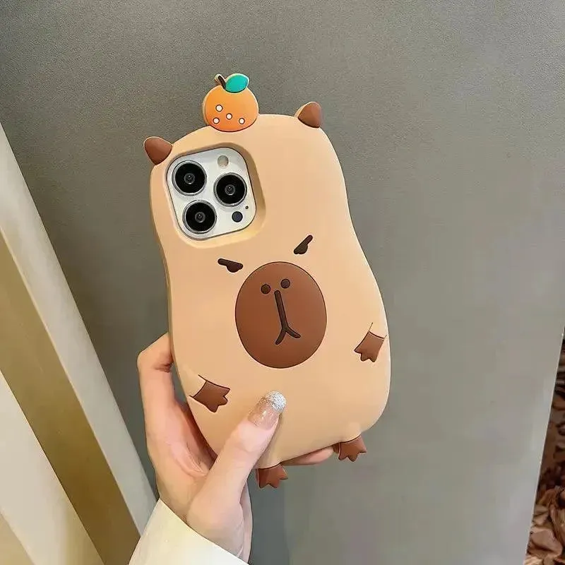 Cute Capybara Air Cushioned Case (For iPhone)