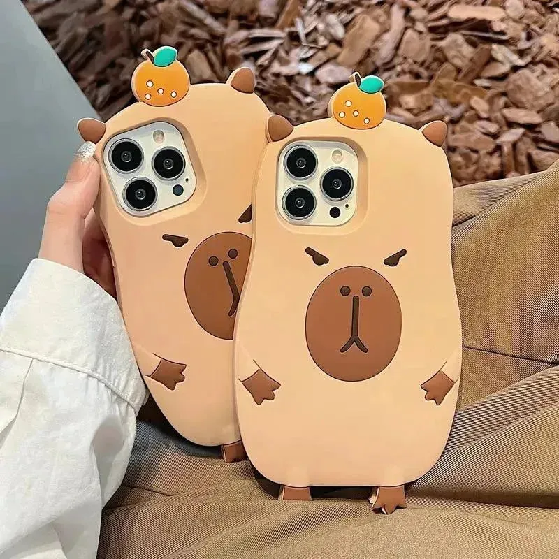 Cute Capybara Air Cushioned Case (For iPhone)