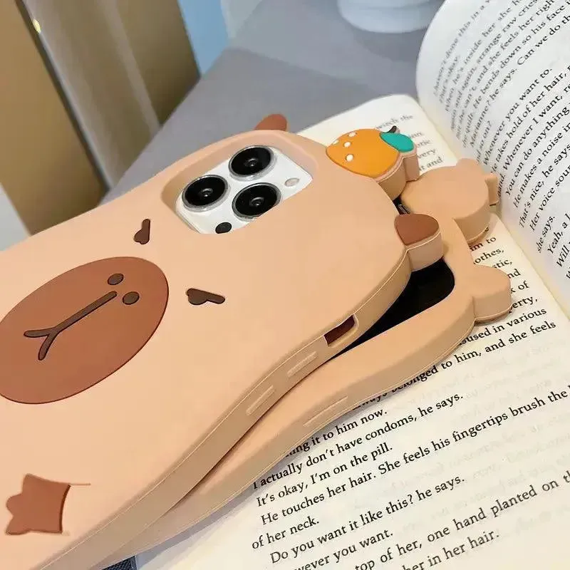 Cute Capybara Air Cushioned Case (For iPhone)