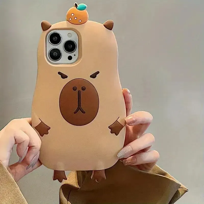 Cute Capybara Air Cushioned Case (For iPhone)