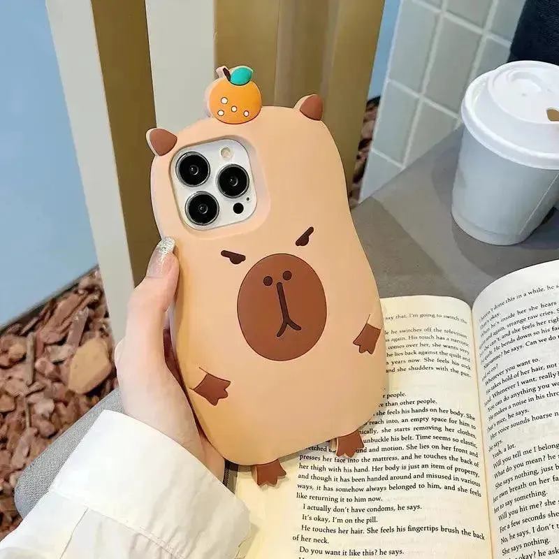 Cute Capybara Air Cushioned Case (For iPhone)