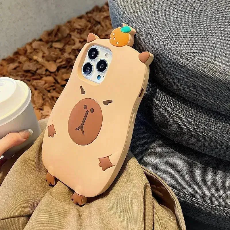 Cute Capybara Air Cushioned Case (For iPhone)