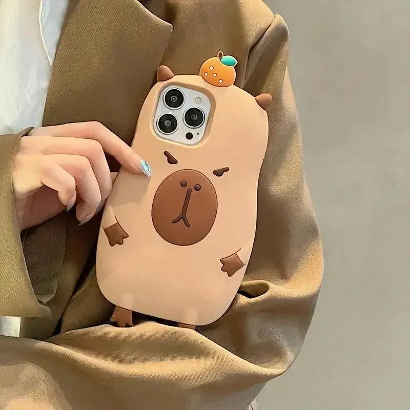 Cute Capybara Air Cushioned Case (For iPhone)