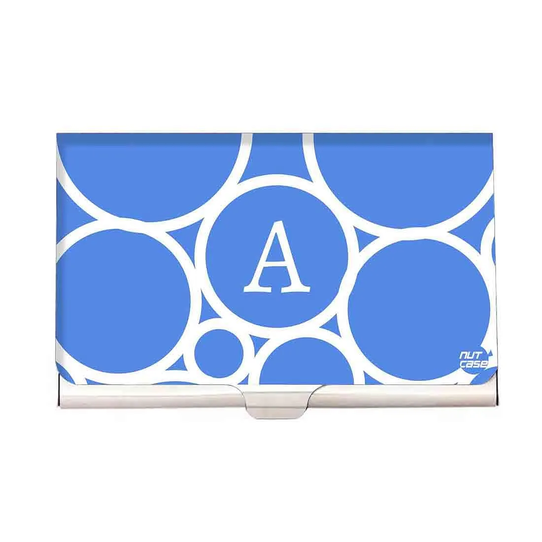 Cute Customized Visiting Card Holder - Blue Circles