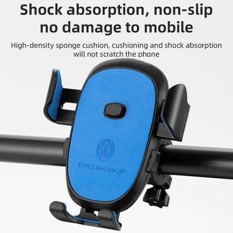 CYCLINGBOX BG-2930 Bicycle Mobile Phone Frame Plastic One-Click Lock Mobile Phone Bracket, Style: Handlebar Installation (Red）