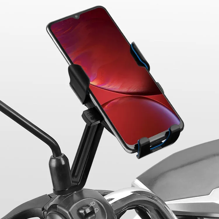 CYCLINGBOX BG-2930 Bicycle Mobile Phone Frame Plastic One-Click Lock Mobile Phone Bracket, Style: Handlebar Installation (Red）