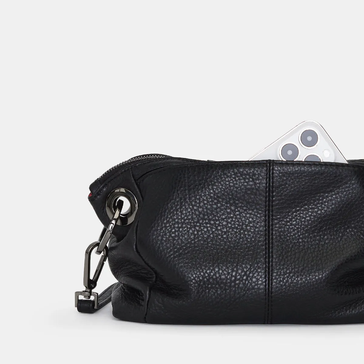 Daniel Crossbody Clutch | Black/Gunmetal | Sml