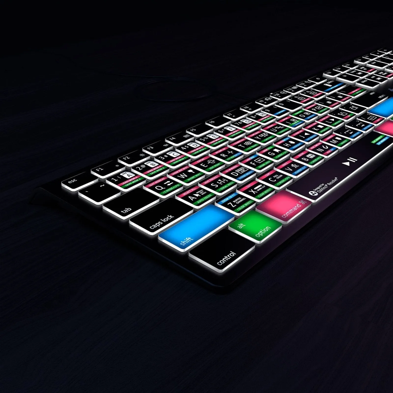 DaVinci Resolve 19 Keyboard - Backlit Mac or PC