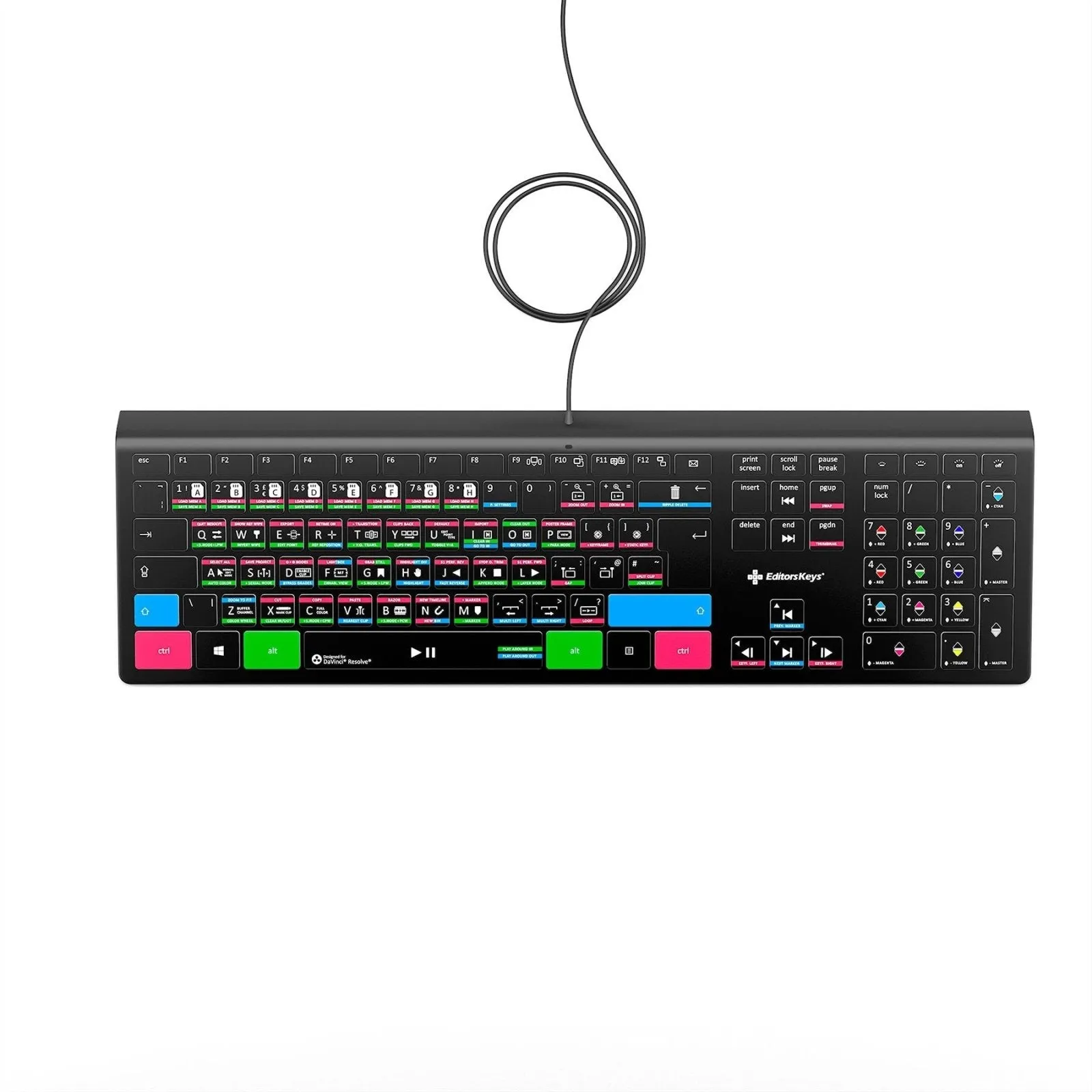 DaVinci Resolve 19 Keyboard - Backlit Mac or PC