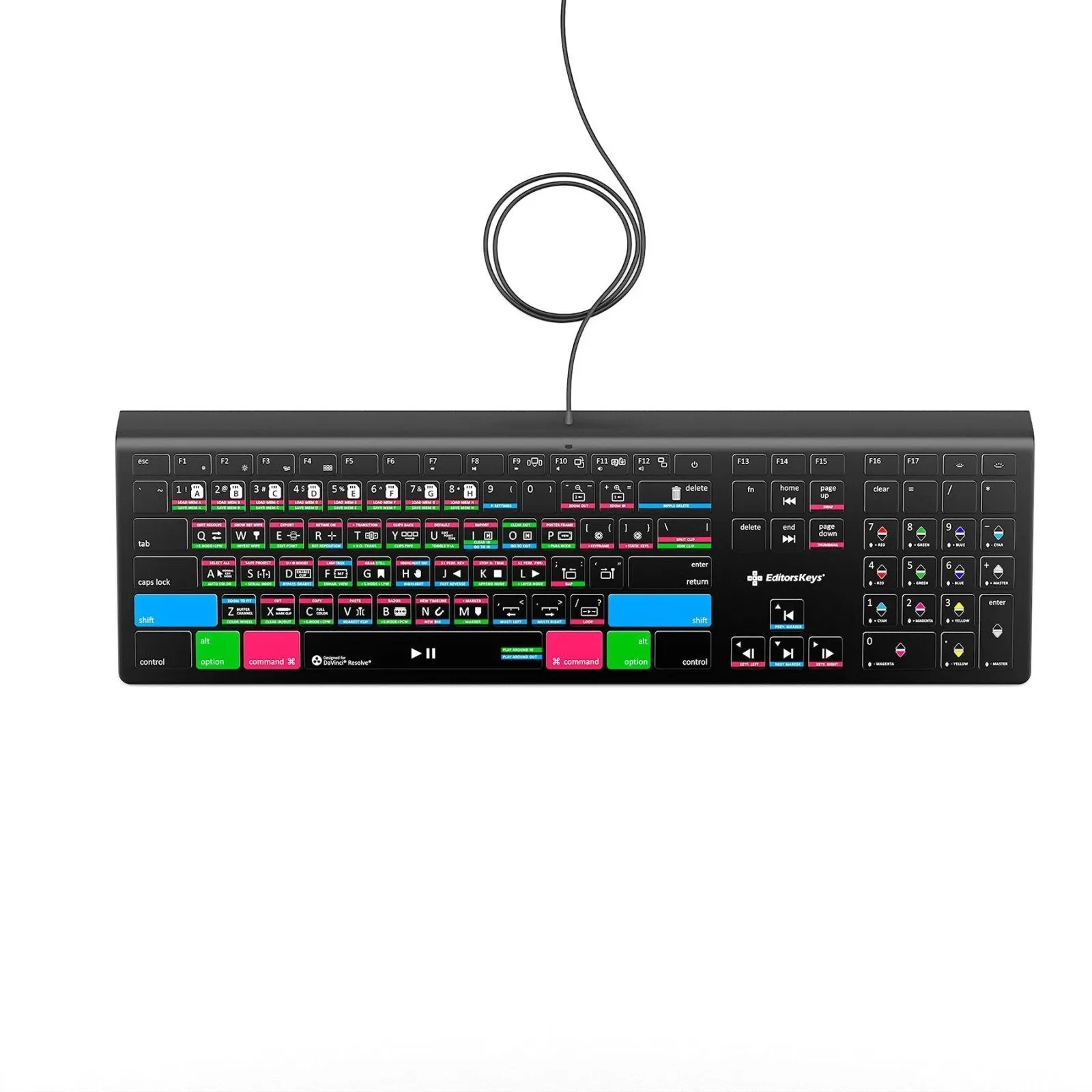 DaVinci Resolve 19 Keyboard - Backlit Mac or PC