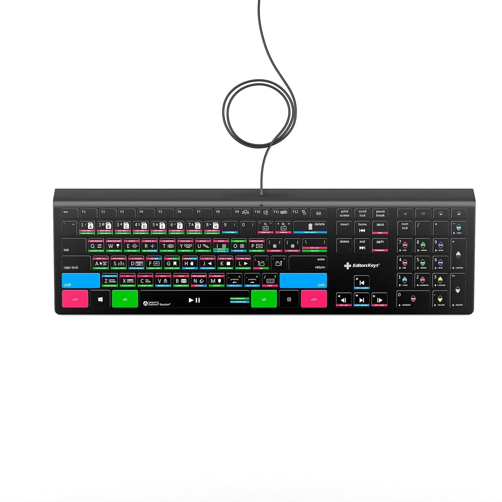 DaVinci Resolve 19 Keyboard - Backlit Mac or PC