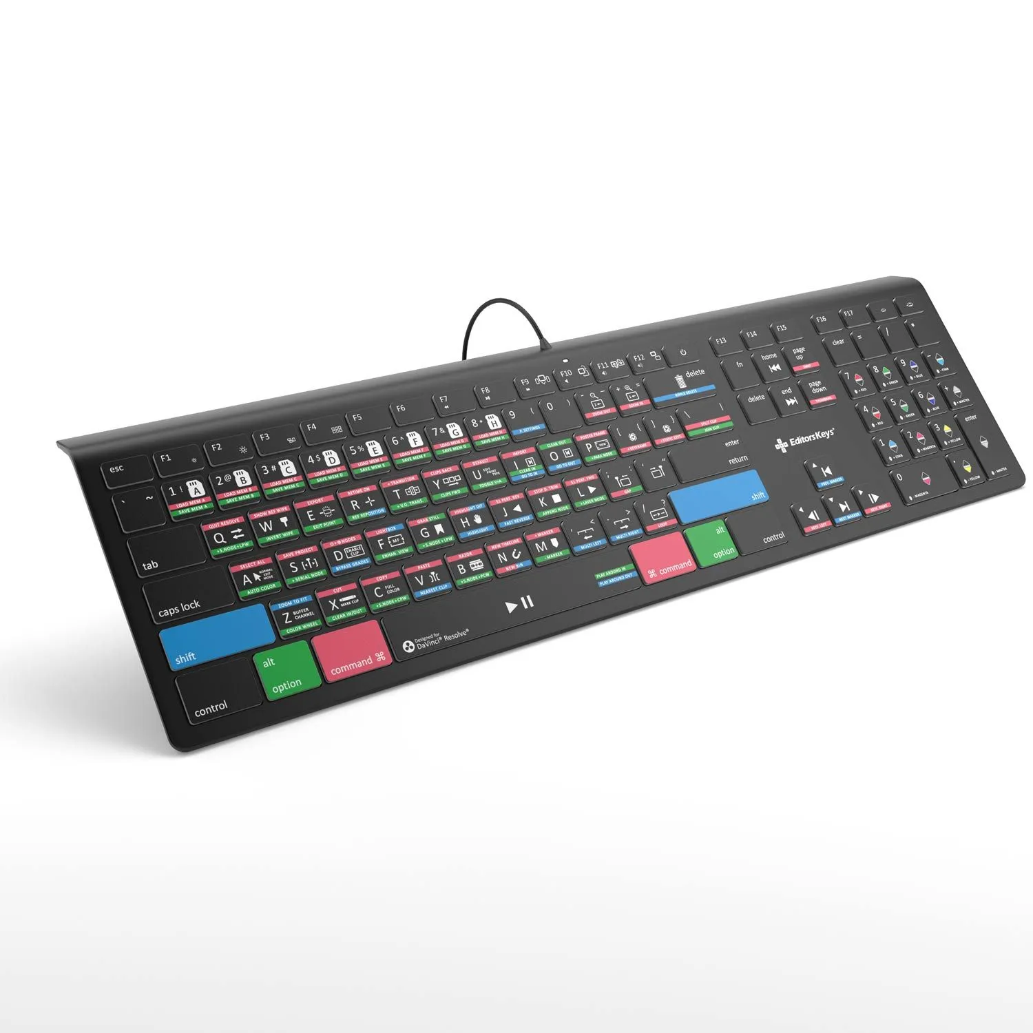 DaVinci Resolve 19 Keyboard - Backlit Mac or PC