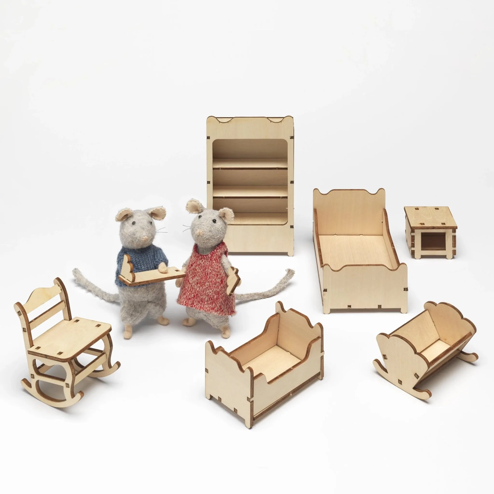 Dollhouse Furniture Kit - Kids Bedroom (Scale 1:12)