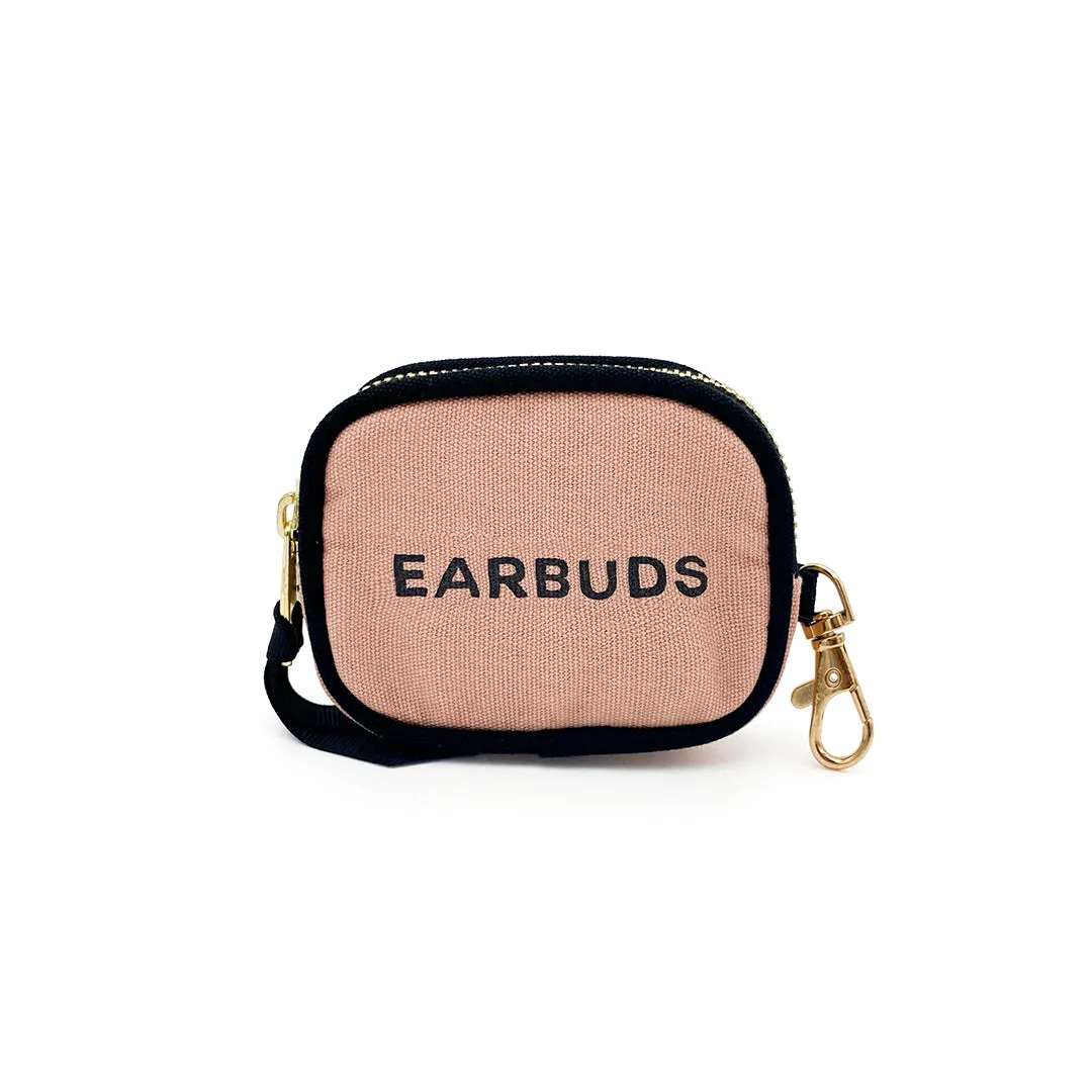 Earbuds/Airpods Case with Clasp, Pink/Blush