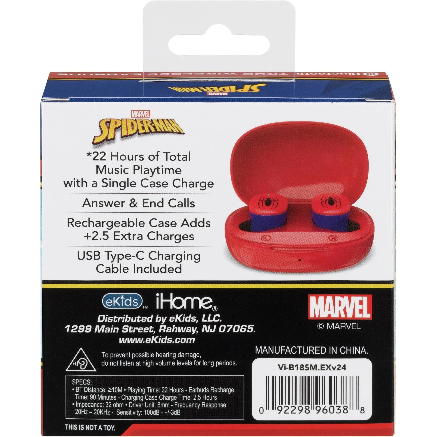 eKids Spiderman TWS Earbuds