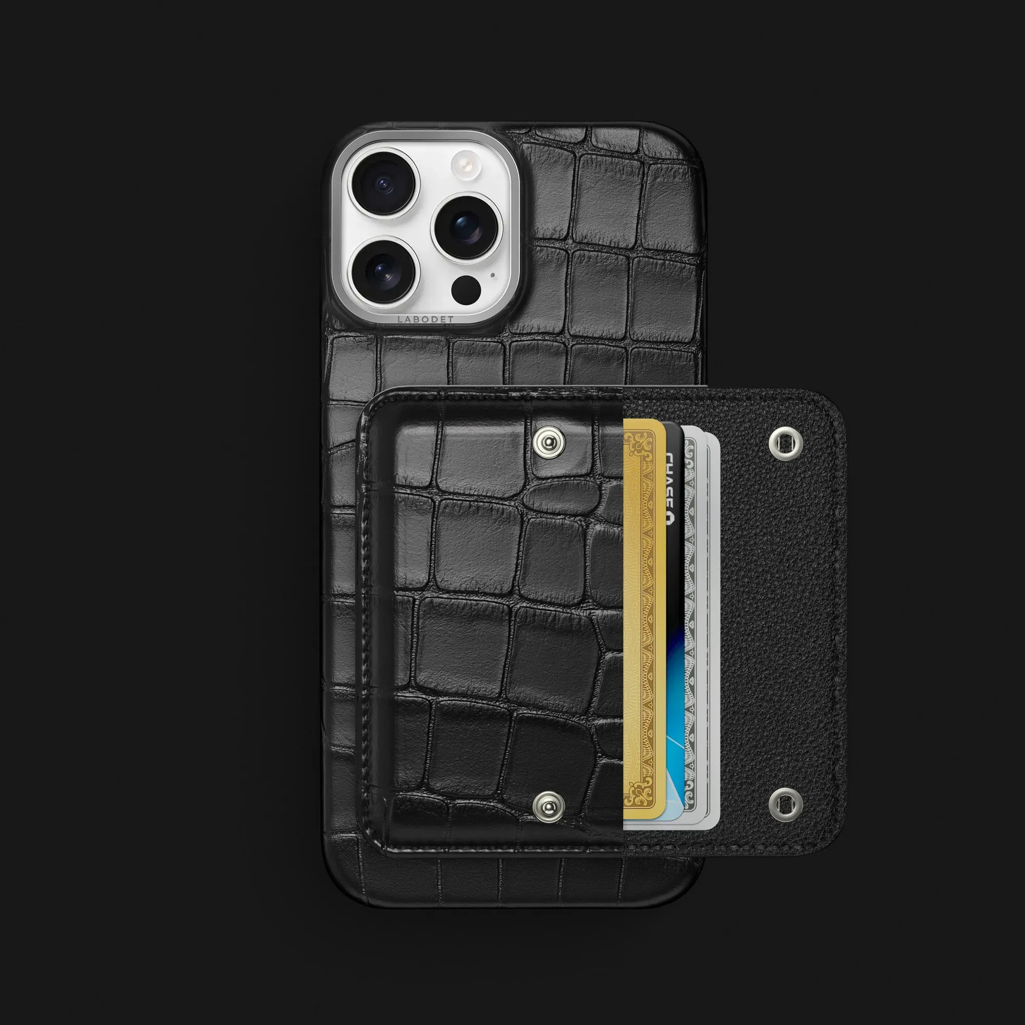 Envelope Case Edition Black For iPhone 16 Pro Max In Alligator