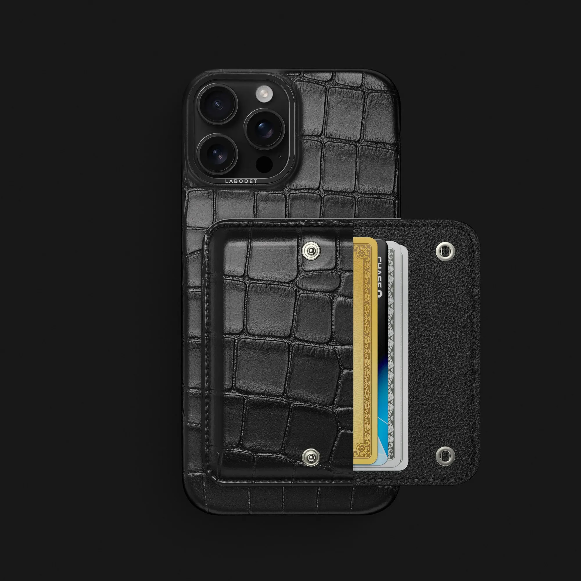 Envelope Case Edition Black For iPhone 16 Pro Max In Alligator