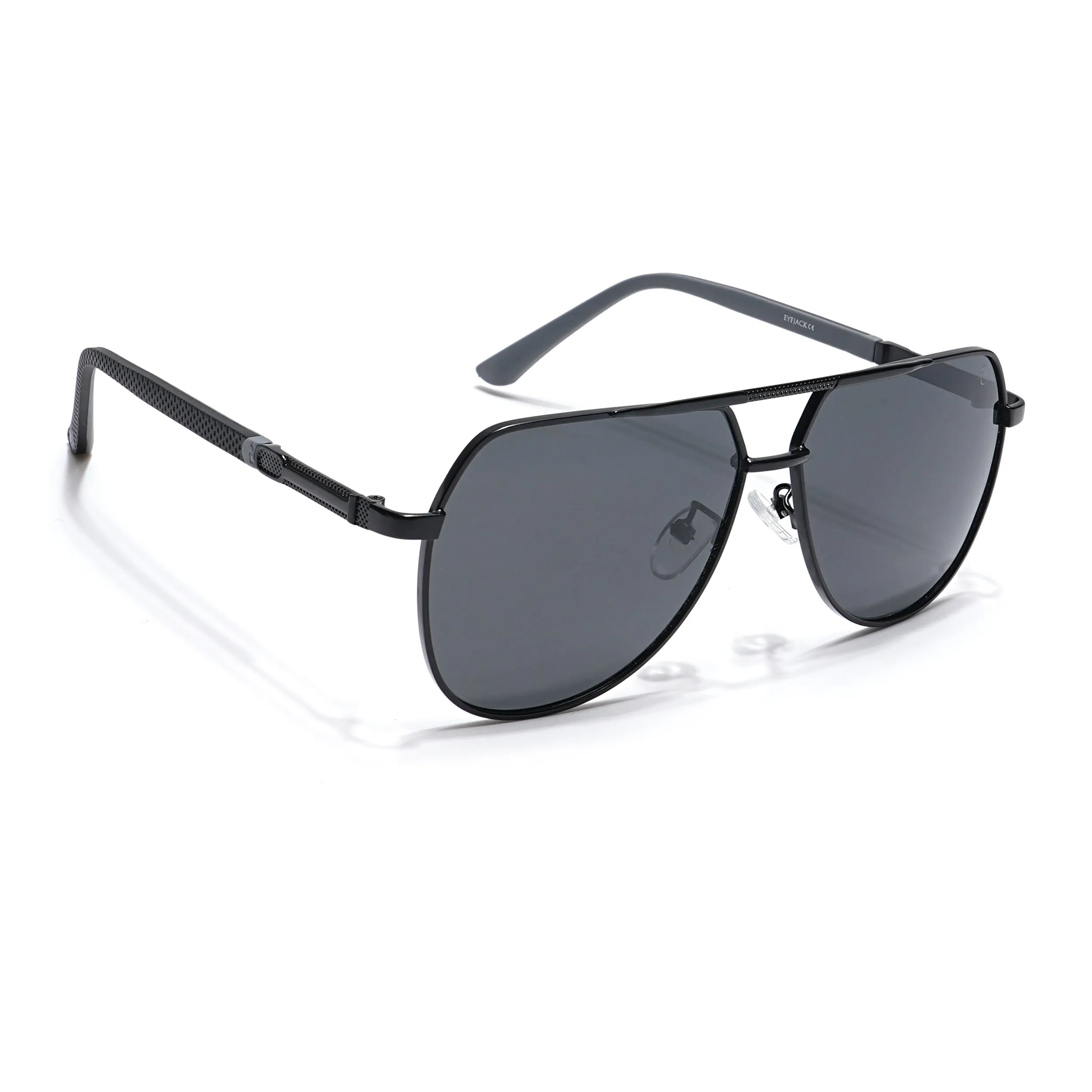 Eyejack Black Aviator Sunglasses for Men & Women (8008PCL839)