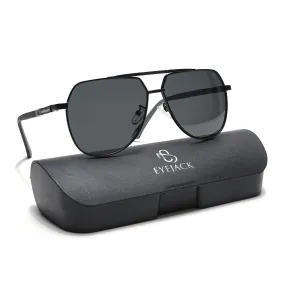 Eyejack Black Aviator Sunglasses for Men & Women (8008PCL839)