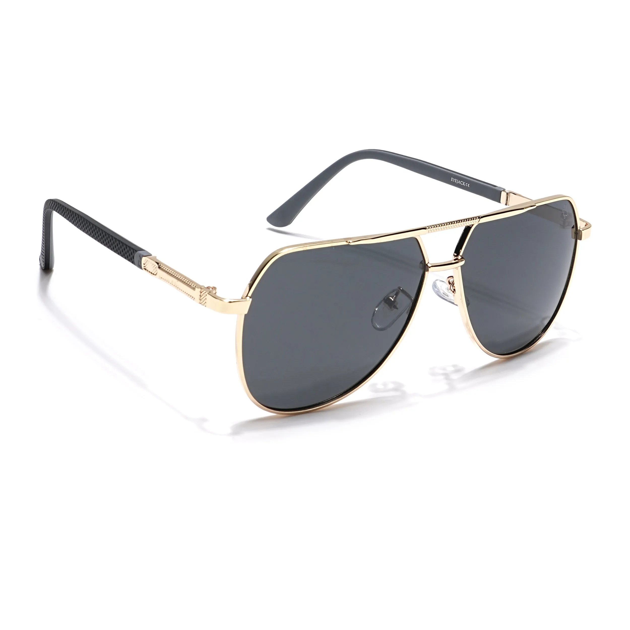 Eyejack Golden Aviator Sunglasses for Men & Women (8008PCL841)