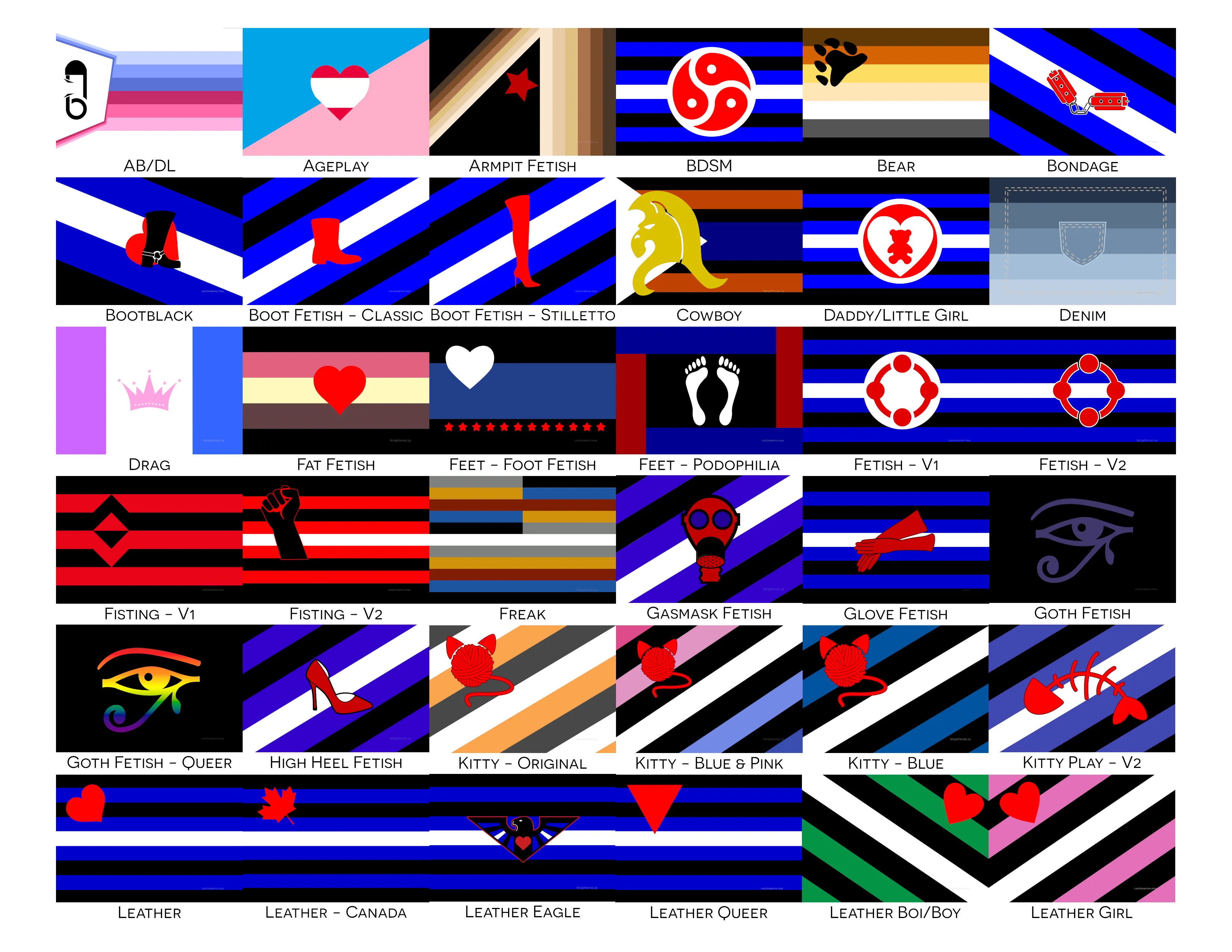 Fetish Flag Business Card Holder/Slim Wallet | Accessories | Choose Your Flag | Kink and Fetish