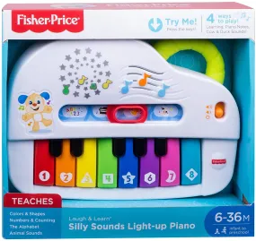 Fisher-Price Laugh & Learn Silly Sounds Light-up Piano, Multicolored