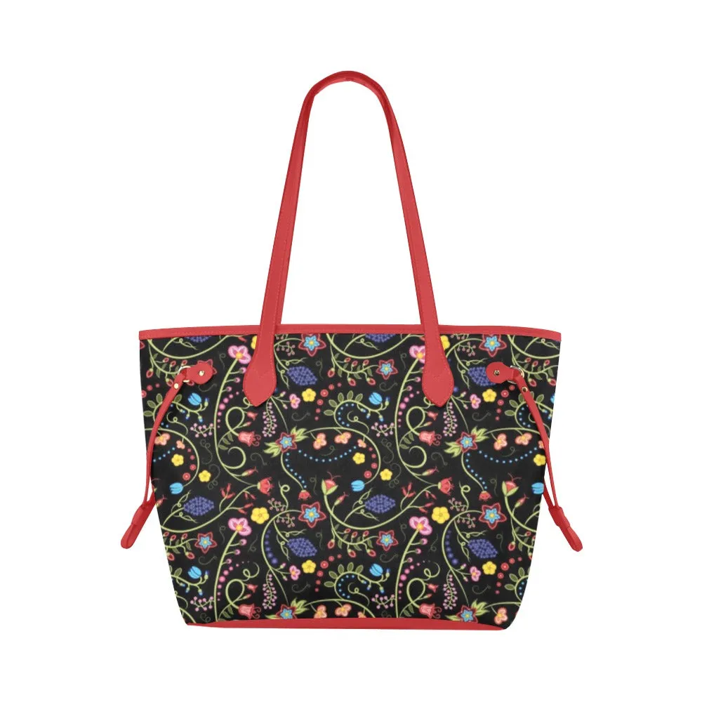 Fresh Fleur Midnight Clover Canvas Tote Bag