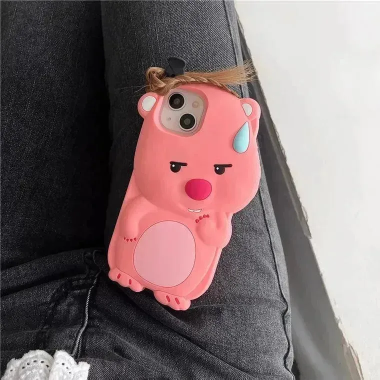 Funny Beaver Bangs Silicone Phone Case (For iPhones)