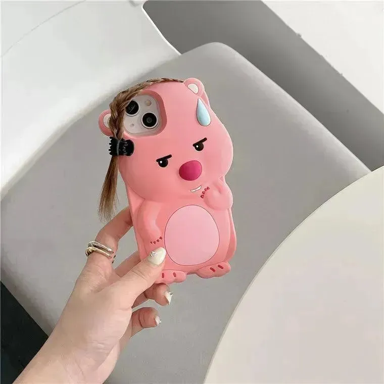 Funny Beaver Bangs Silicone Phone Case (For iPhones)