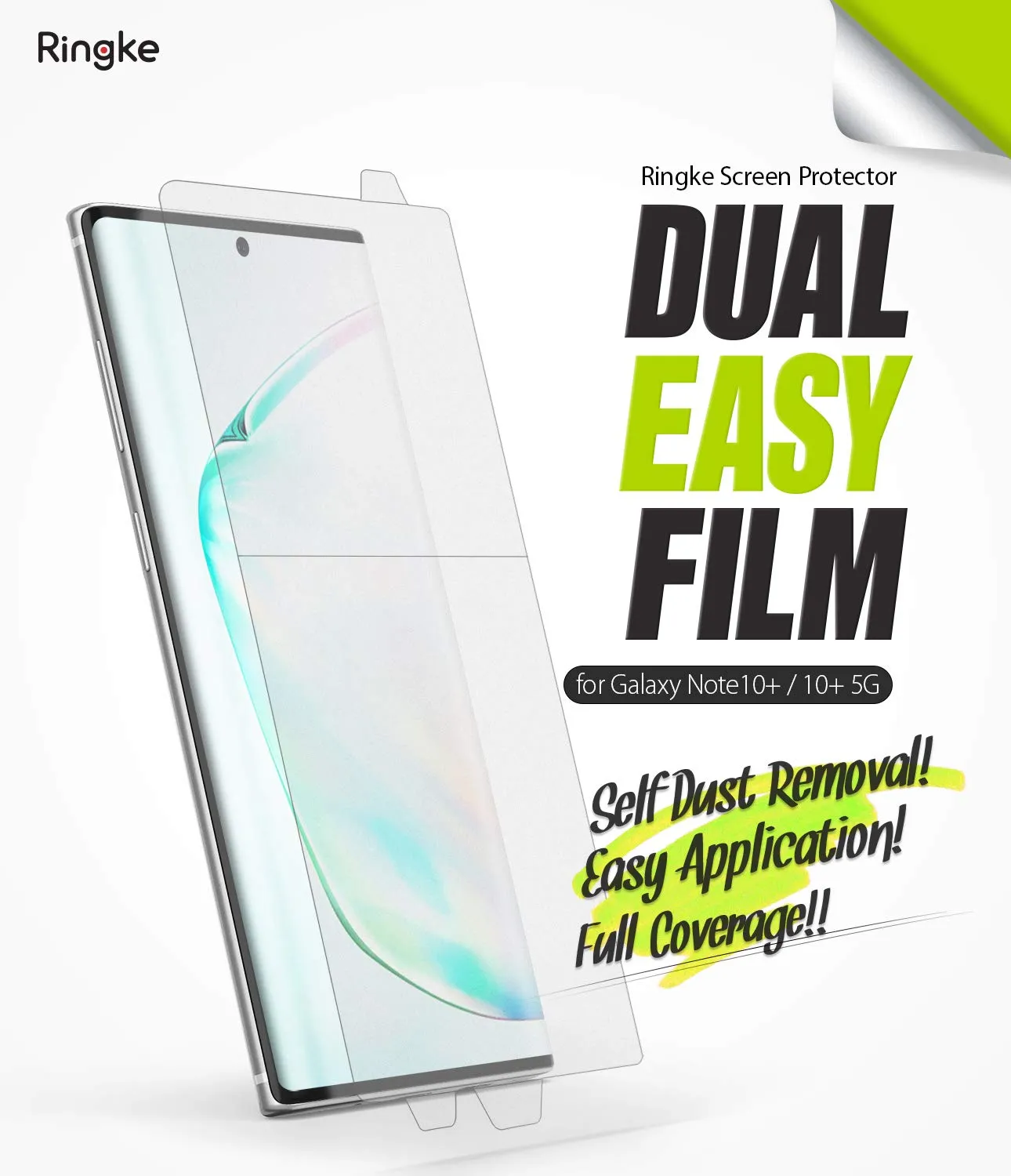 Galaxy Note 10 Plus Screen Protector Film  DUAL EASY FULL - 2 Pack